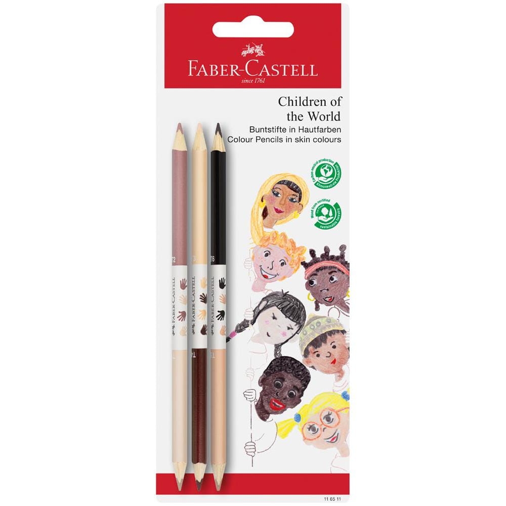 Kredki Ołówkowe Dwustronne W Odcieniach Skóry 3 Sztuki Faber-Castell