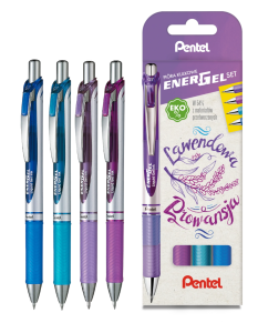 Pióro Pentel Energel BL77 4 Sztuk Lawendowa Prowansja