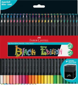 Kredki Ołówkowe Trójkątne Black Edition 50 Kolorów Faber-Castell 