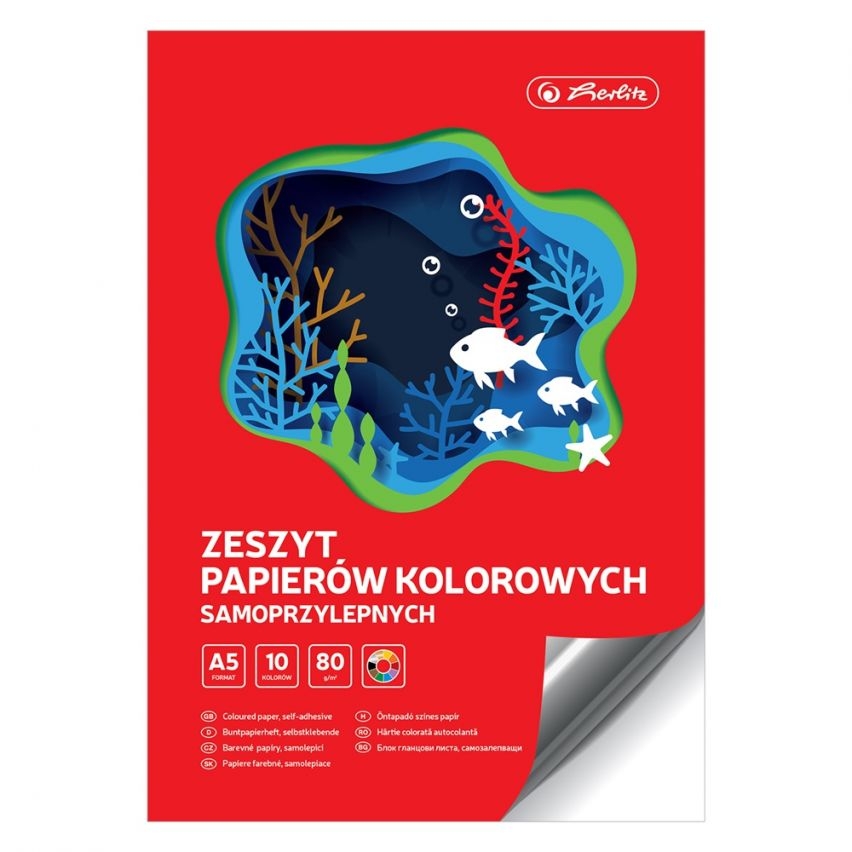 Zeszyt Papierów Samoprzylepnych A5 10 Arkuszy Herlitz 