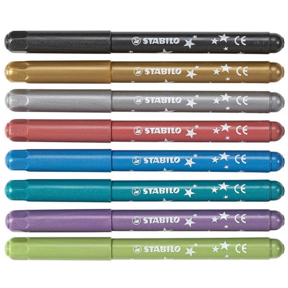 Flamastry Stabilo Trio Deco 8 sztuk Kolory Metaliczne 