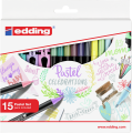 Zestaw Mix Mini Markery, Zakreślacze, Pisaki  Edding Pastelowy 15S