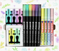 Zestaw Mix Mini Markery, Zakreślacze, Pisaki  Edding Pastelowy 15S