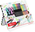 Zestaw Mix Mini Markery, Zakreślacze, Pisaki  Edding Pastelowy 15S