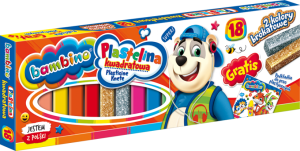 Plastelina Kwadratowa Bambino 18 kolorów 