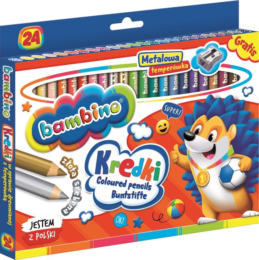 Kredki Bambino 24 kolory + Temperówka