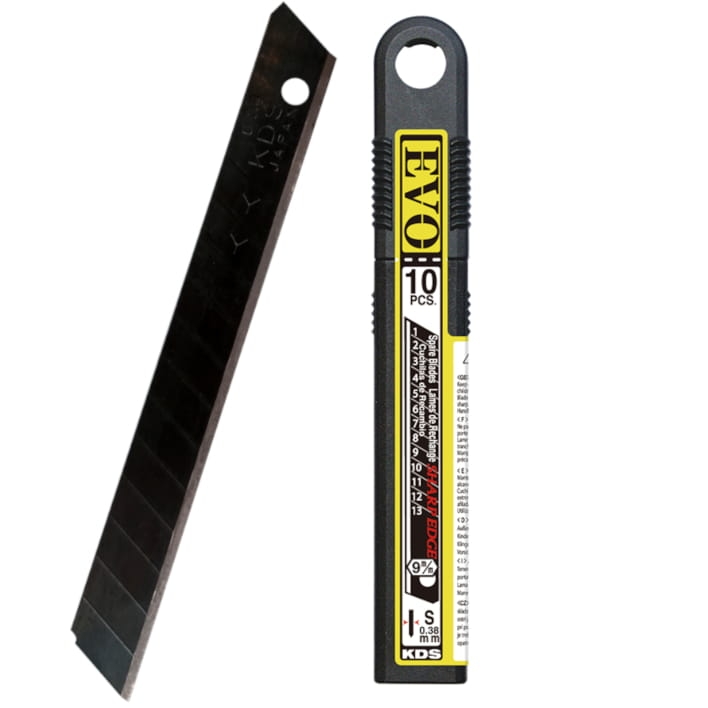 Ostrza Łamane 9mm KDS Japan SB-10B EVO 10 Sztuk Czarne
