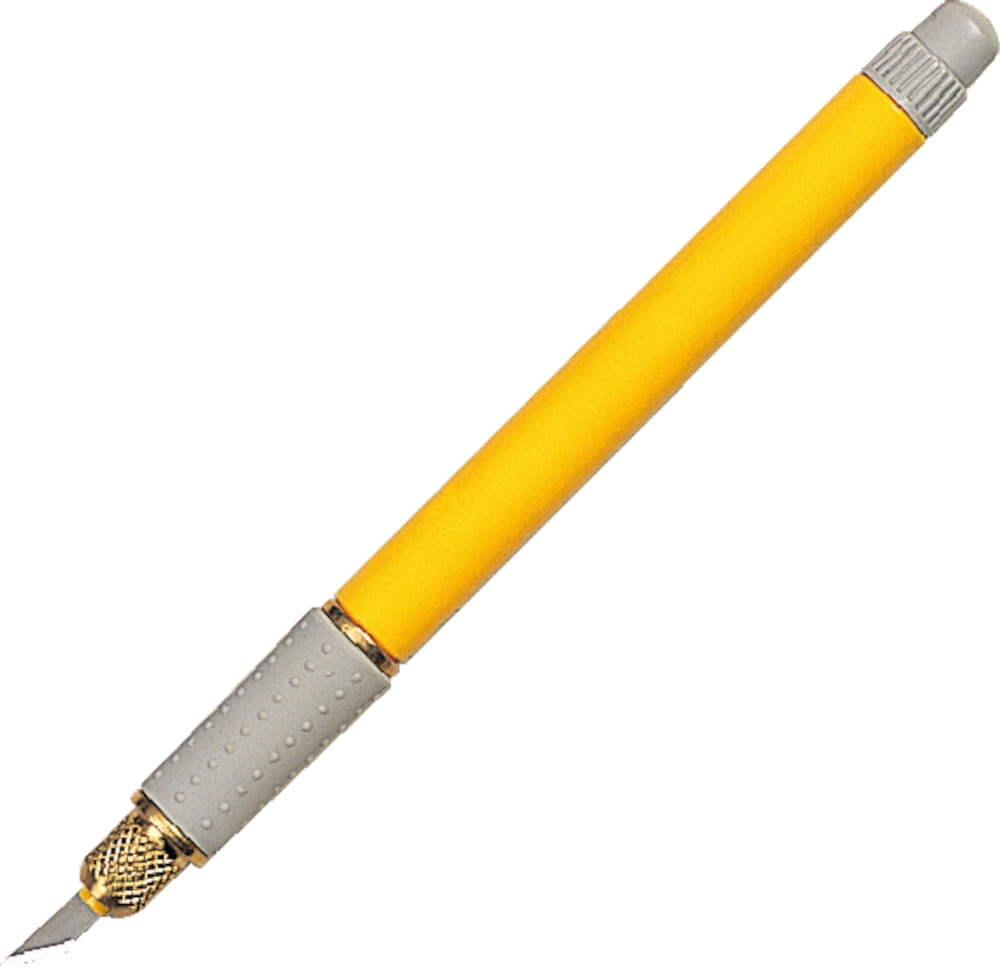 Skalpel KDS D-12YE Easy Grip Yellow + 16 sztuk ostrze