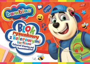 Blok Rysunkowy Kolorowy Bambino A4 16 Kartek Szkolny