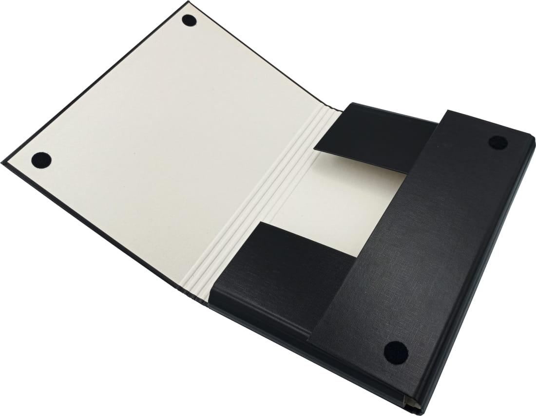 Teczka Skrzydłowa Na Rzep 40mm A4 Czarna