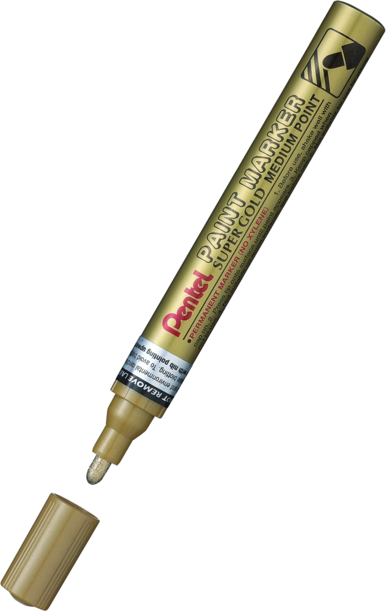 Marker Olejowy Pentel Aluminiowa Obudowa MMP10-X Okrągły Złoty