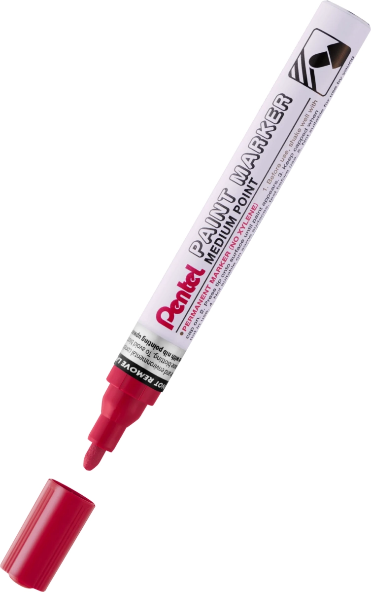 Marker Olejowy Pentel Aluminiowa Obudowa MMP10-B Okrągły Czerwony
