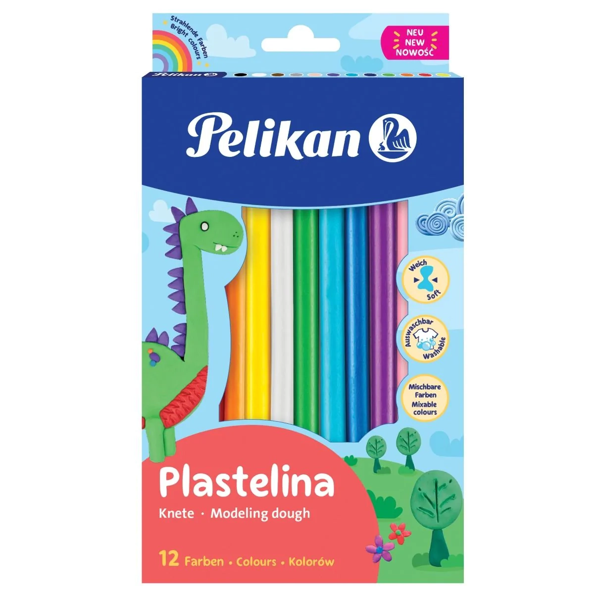 Plastelina 12 kolorów Pelikan 0009581760