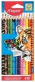 Kredki Colorpeps Animals trójkątne 12 szt Maped 832212