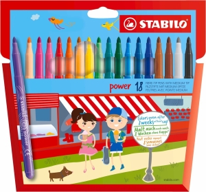 Flamastry Stabilo Power 18 Kolorów 280/18-01