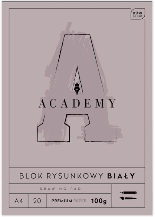 Blok rysunkowy A4 20 100g ACADEMY Interdruk