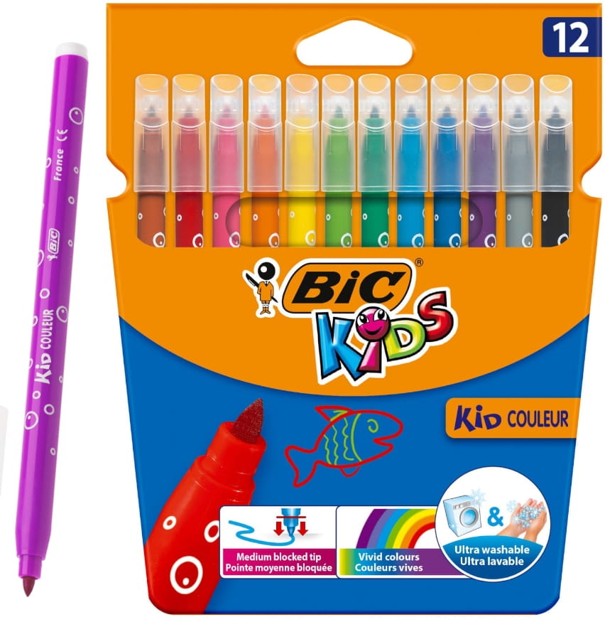 Flamastry Bic Kids Couleur  12 Zmywalne 9202937