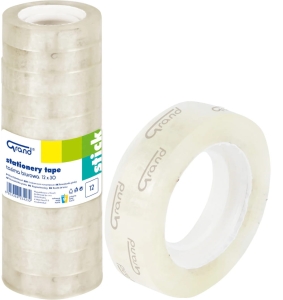 Taśma Klejąca 12mm/30m 12 sztuk KOMPLET