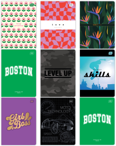 Zeszyt A5/ 60# KRATKA Interdruk UV Mix KOMPLET 10SZT.