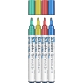 Marker Akrylowy Schneider Paint-It Metallic 2mm 4 Sztuki - Niebieski, Czerwony, Żółty, Zielony