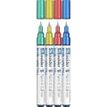 Marker Akrylowy Schneider Paint-It Metallic 0,8mm 4 Sztuki - Niebieski, Czerwony, Żółty, Zielony