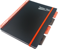 Kołonotatnik Pukka Project Book PP Neon Black B5 Kratka Pomarańczowy 3085S-PPN