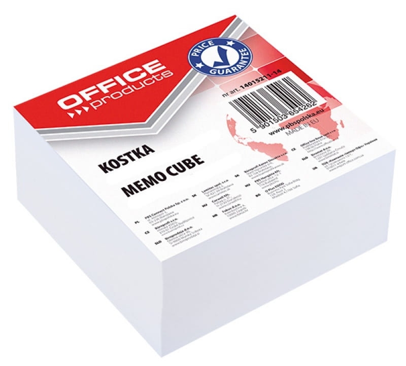 Kostka Klejona Biała Office Products 8,5x8,5x4cm '14053311-14'