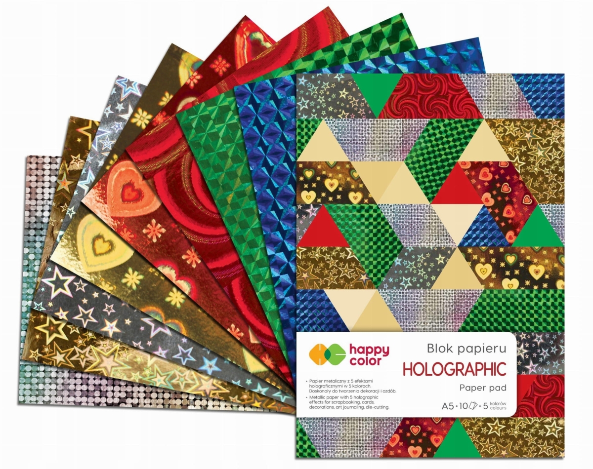 Blok Holographic A5 10ark 70g Happy Color HA 3807 1520-HO