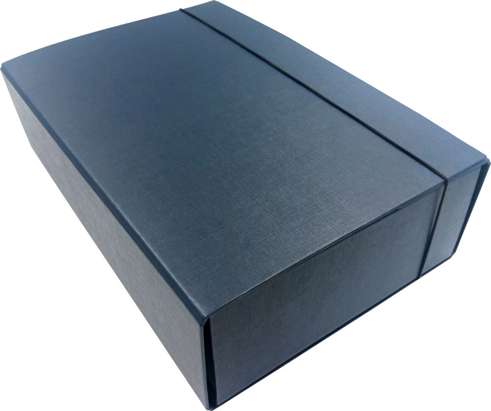 Teczka Skrzydłowa A4 Z Gumką Granatowy 90mm/278470/ Delfin