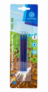 Wkłady wymazywalne niebieskie 0,6 mm ASTRAPEN Oops! PIXEL ONE - 3 szt. blister 209023901