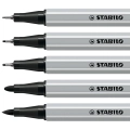 Zestaw Stabilo Creative Tips Cienkopisy+Flamastry Czarne 5el W Kartonie