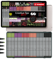 Zestaw Stabilo Creative Tips Cienkopisy+Flamastry Pastel 30el Metalowe Etui