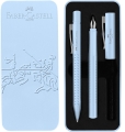 Zestaw Prezentowy Grip 2010 Pióro Wieczne + Długopis Sky Blue Opakowanie Metalowe Faber-Castell 201524 FC