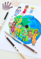 Kredki Trójkątne Children Of The World 24 Kolorów + 3 Kredki Dwustronne W Odcieniach Skóry Faber-Castell 511515 FC