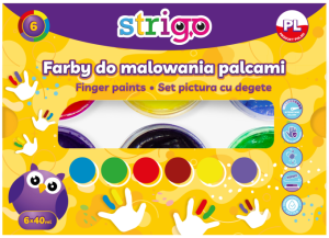 Farby Do Malowania Palcami 6 Kolorów Strigo SSC298