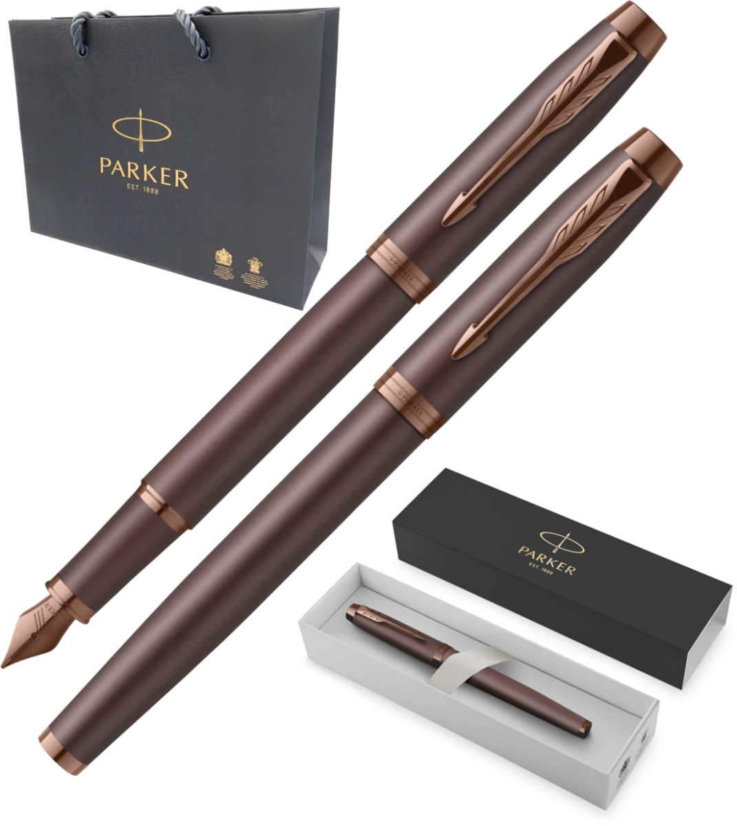 Pióro Wieczne (F) Parker Im Professionals Monochrome Burgundy 2190511 Etui + Torba Prezentowa