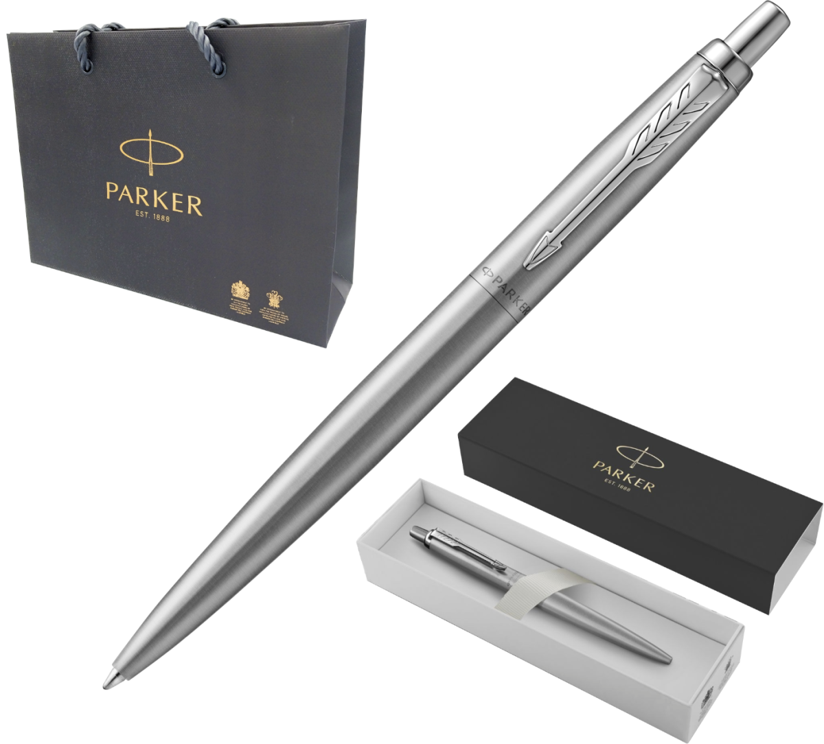 Długopis Parker Jotter XL Grey Monochrome Szare 2122756 Etui + Torba Prezentowa