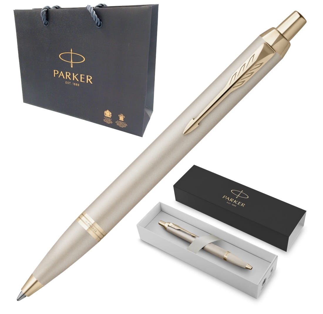 Długopis Parker Im Professionals Monochrome Champagne 2172956 Etui + Torba Prezentowa