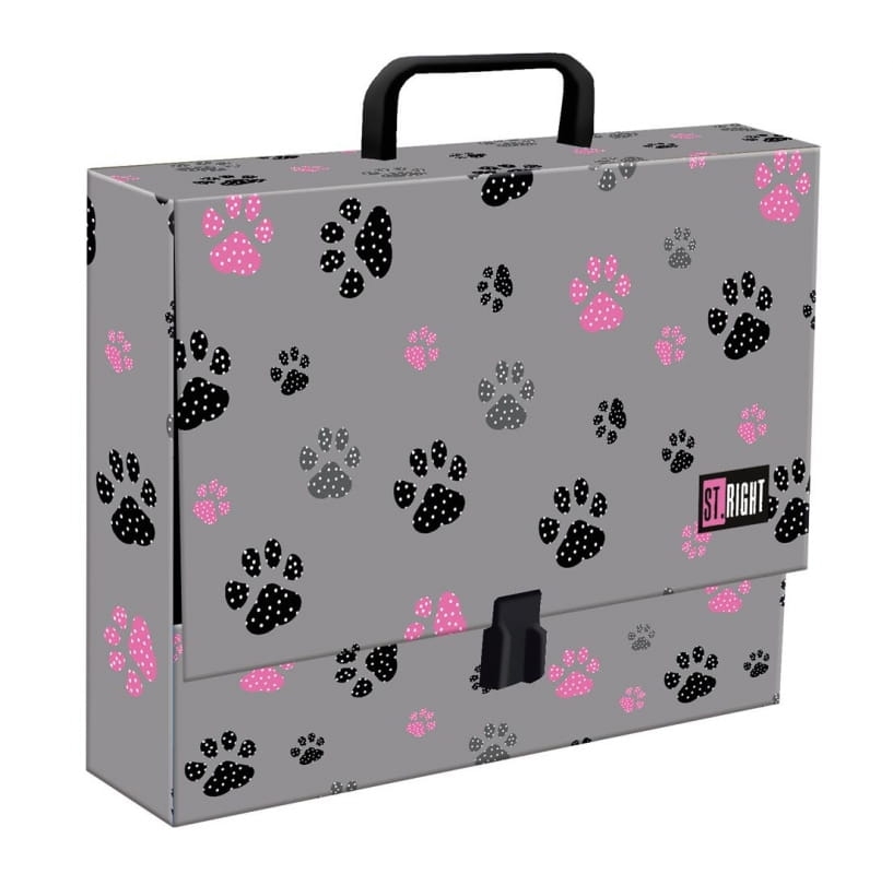 Teczka z rączką A4 XL Straight Paws Kocie Łapki 33x24,8x9cm Bambino