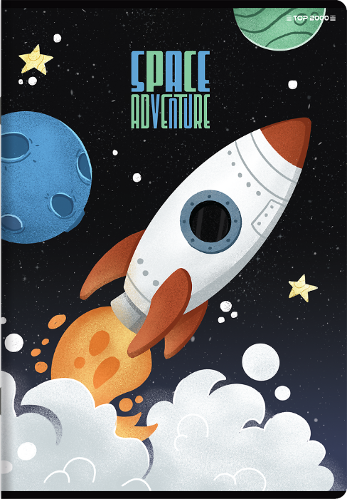 Zeszyt Top 2000 Space Adventure A5/32 Kratka Z Marginesem
