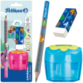 	Zestaw Combino Pelikan Ołówek+Gumka+Temperówka Plastikowa Do Nauki Pisania