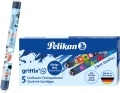 Naboje Do Pióra Griffix 5 Sztuk Niebieskie Długie Z Nadrukiem Pelikan 960583