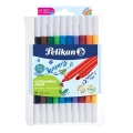 Flamastry Dwustronne Colorella Duo 10 Kolorów Pelikan Dwie Końcówki 973172