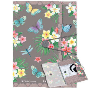 Teczka Rysunkowa 3-Skrzydłowa PP A4 z Gumką Ladylike Butterflies Herlitz 50044009