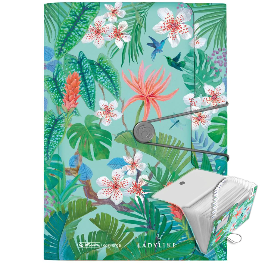 Teczka Rozkładana PP A4 12 Przegródek Ladylike Jungle Herlitz 50044016