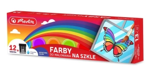 Farby Do Malowania Na Szkle 12 Kolorów x 20ml Herlitz 9575655