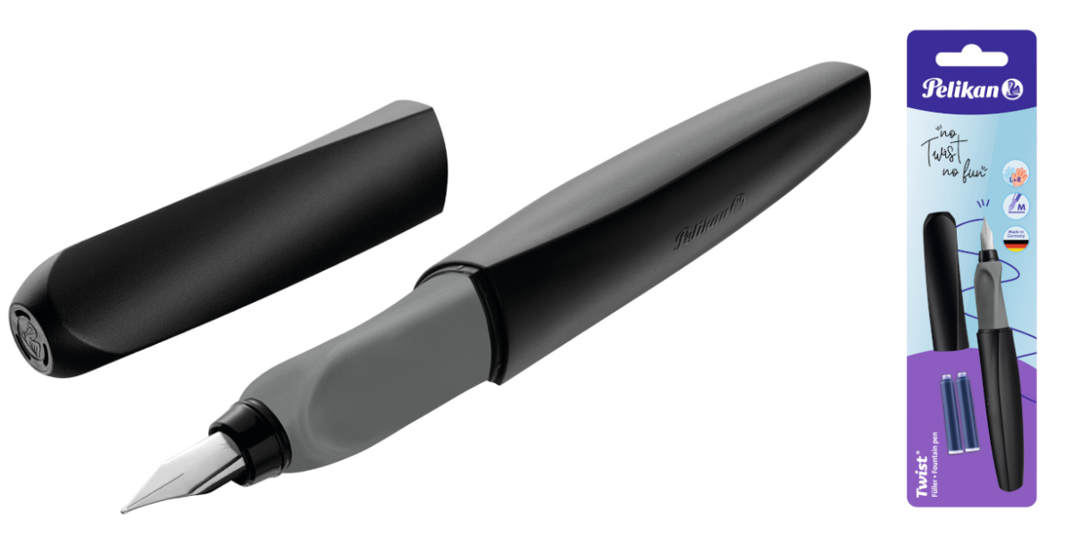 Pióro Wieczne Pelikan Twist M P457 Czarne + 2 Naboje 946814