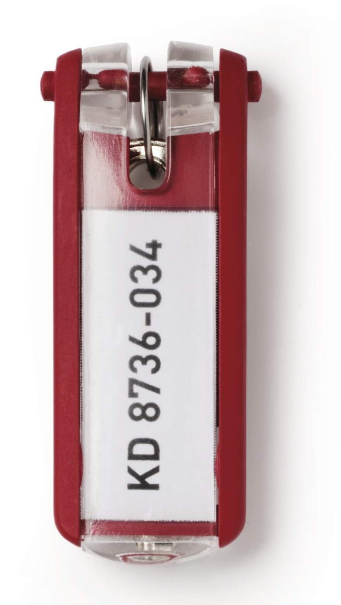 Zawieszki Breloczki Do Kluczy Durable Czerwone 6 sztuk 195703