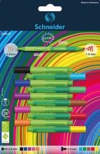 Zestaw Cienkopisów i Flamastrów Schneider Link-IT 0,4mm/1mm 5+5szt SR79120