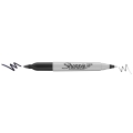 Marker Do Płyt Sharpie Dwustronny 'Twin-Tip' Czarny UF 0,5/F 1,0mm 12 Sztuk KOMPLET